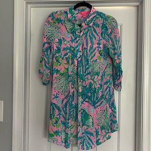 Lilly Pulitzer shirt dress coverup